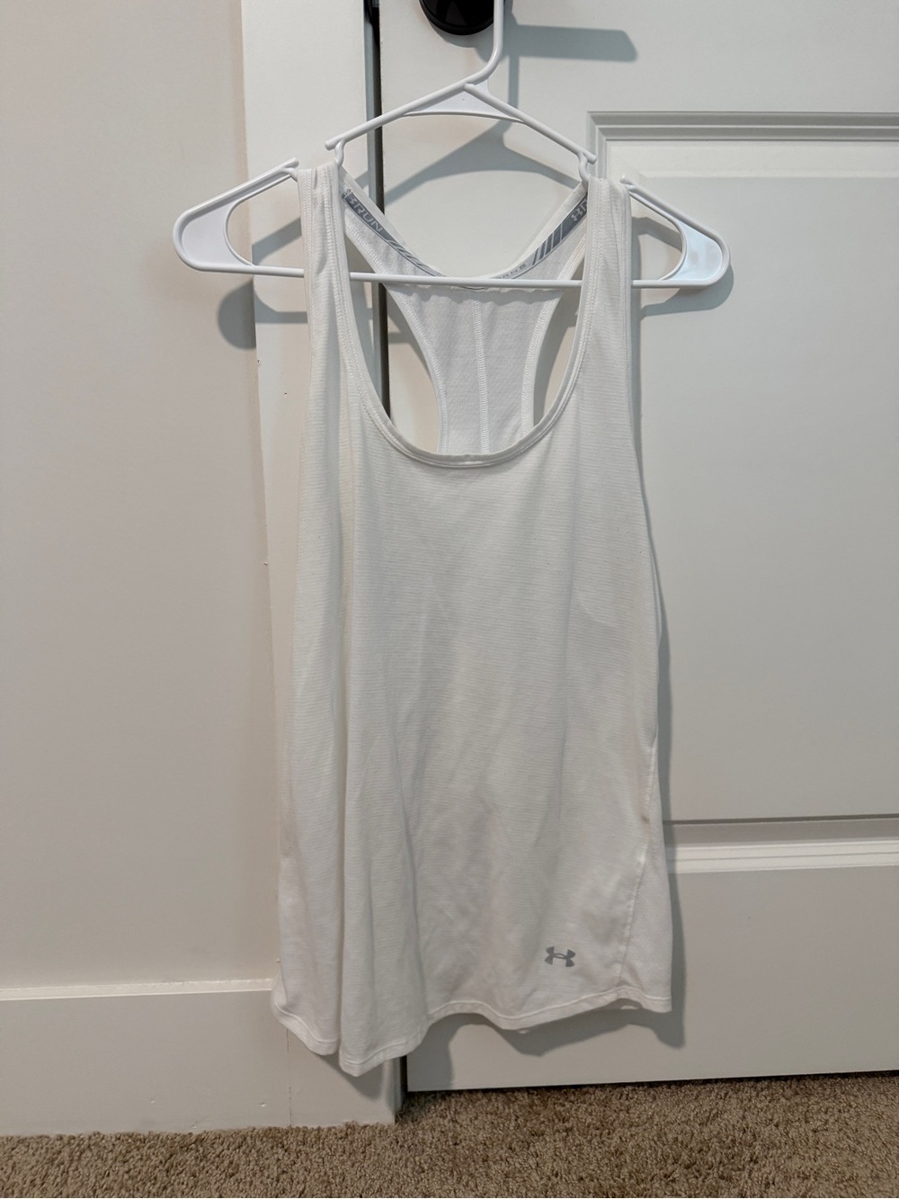 Under Armour White Racerback Performance Tank Top